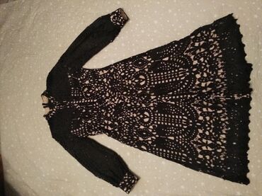 черное вечернее платье: Вечернее платье, А-силуэт, Средняя модель, С рукавами, L (EU 40)
