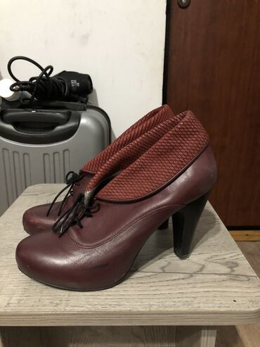 кожаный туфли: Туфли 36, цвет - Коричневый