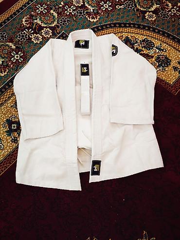 qar şalvarı: Uşaq üçün cüdo/ciu-citsu kimono üst geyimi - Rəng: ağ - Material — 3