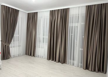 Шторы и занавески: Комплект штор, С тюлем в комплекте, Изготовление на заказ, Новый, Для балкона, Для беседки, Для ванной и душа — 4