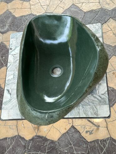 Раковины для ванной: Раковина для ванной, Круглая форма, Материал: Камень, Размер: 6 x 4 см — 7