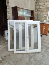 пластик окна: Plastik pəncərə blokları - Material: PVC profil, ağ rəng - Şüşə