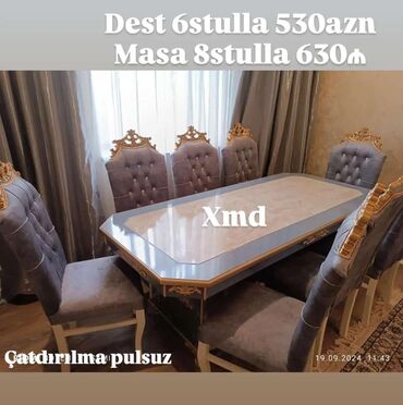 qonaq otagi stol: 👑Tumbali Masa dəsti **İstehsalın özündən alin həm vaxtiniza həm