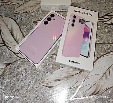 note 20 plus: Samsung Galaxy A55 5G, rəng - Çəhrayı, Barmaq izi — 1