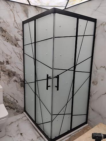 Duş kabinaları, arakəsmələr: Üstü qapalı kabina, Künc üçün — 6