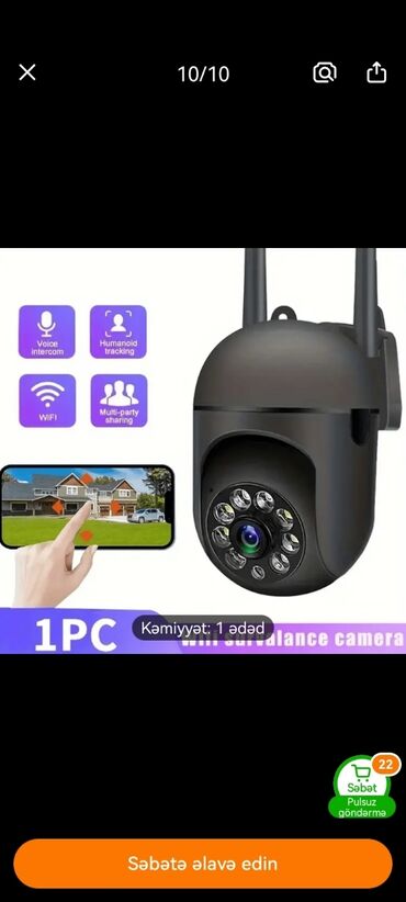 Videomüşahidə: OIMLYO 1080P HD Dome WiFi gozleme kamerasi,355° panoramik goruntu