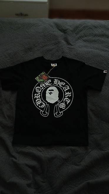Футболки: A Bathing Ape x Chrome Hearts “Baby Milo” qara T‑şört - Rəng: qara - — 1