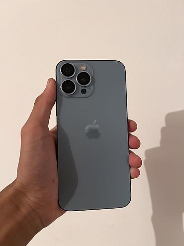 IPhone 13 Pro Max, Б/у, 256 ГБ, Sierra Blue, Защитное стекло, Чехол, Кабель, 99 %