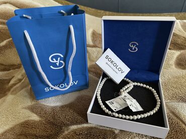 цепочка с ракушкой и жемчугом: Necklace, Үлгүсү 585, Жаңы, Бермет