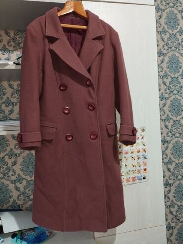 бордовые брюки женские: Пальто, Классика, Осень-весна, Длинная модель, 3XL (EU 46), 4XL (EU 48)