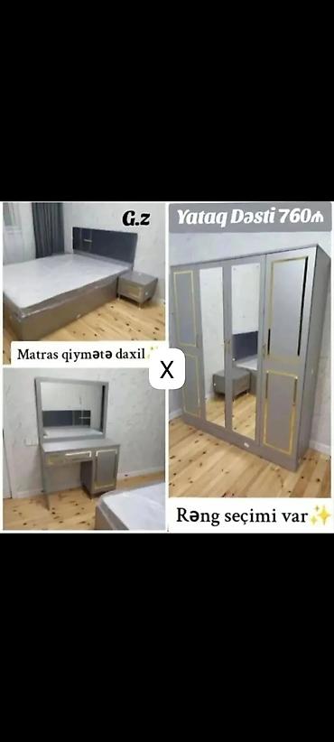 Yataq Dəsti – 760₼ Komplekt: - İki nəfərlik çarpayı (matras qiymətə