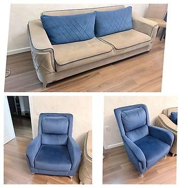 İşlənmiş, Divan, 2 kreslo, Bazalı lalafo.az -da İşlənmiş, Divan, 2 kreslo, Bazalı