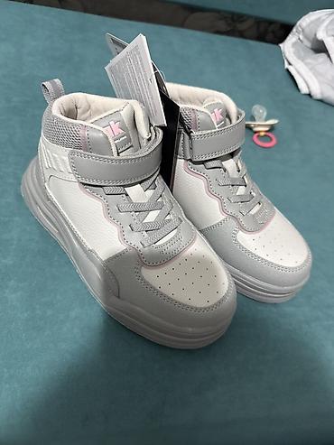 красовки puma: Детские высокие кроссовки для девочки - Цвет: светло‑серый/белый с — 1