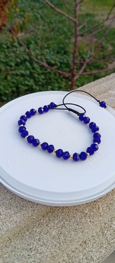 Dini bijuteriyalar: Muncuq və kordonla hazırlanmış əl işi bilərziklər - Material: parlaq — 8