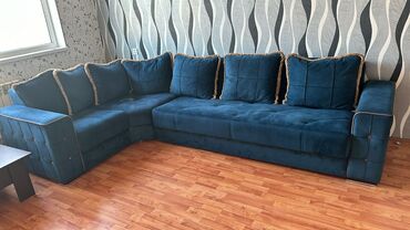 islenmis divan: Угловой диван, Б/у, Раскладной, С подъемным механизмом, Ткань, Нет доставки