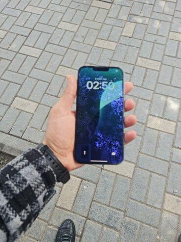 iphone s4: IPhone 13 Pro Max, 128 GB, Sierra Blue, Zəmanət, Barmaq izi, Face ID