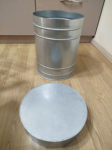 Boçkalar və çəlləklər: Metall qapaqlı qab - Forma və ölçülər: silindrik, diametri 30sm orta — 4