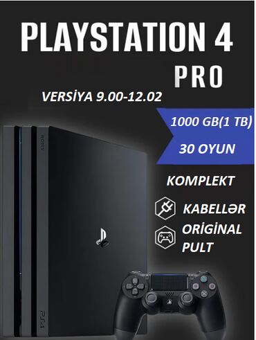 playstation 5 купить в баку: Playstation 4 pro modelleri. Prosivkali versiyadir,istediyiniz