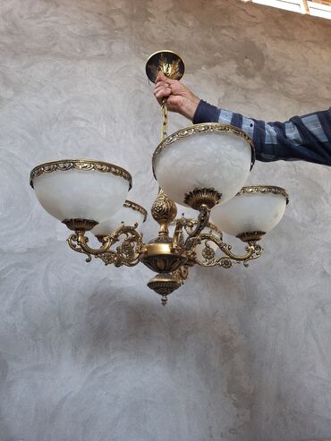 taxta tavan fiqurlari: Люстра, 5 ламп, Металл