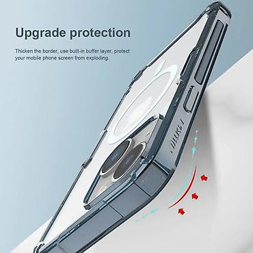 Maske i futrole za telefone: Maska Nillkin Nature Pro Magnetic za iPhone 14 Plus 6.7 plava. Uz brzu — 9