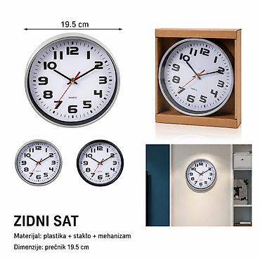 KMT uski okvirovi, okrugli plastični zidni sat 2001638 - Tip: kvarcni
