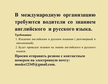 диспетчер такси бишкек вакансии: В международную организацию требуется переводчики и водители со