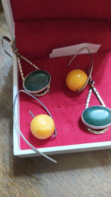 Серебряные серьги: Серебряные серьги, Проба 925, Жемчуг, Женские, Б/у — 7