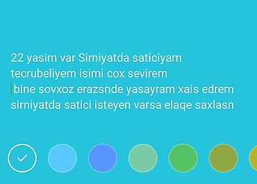 İş: Satış məsləhətçisi, Qadın, 22 yaş, 1-2 illik təcrübə, Qida məhsulları — 1