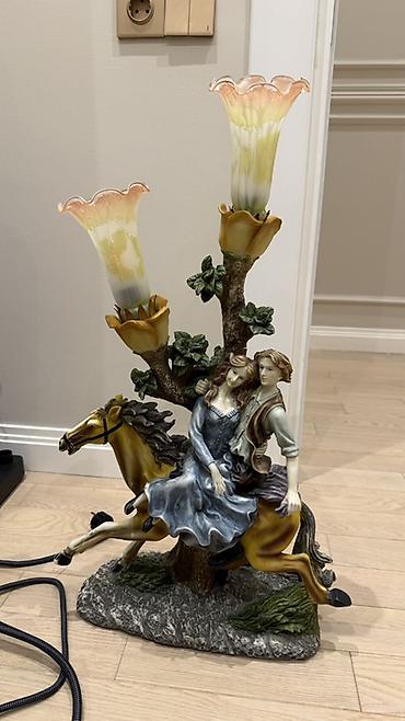ramazan dekorları: Antik romantik lampa statuetka suvenir – 2 lampaları işlək — 2