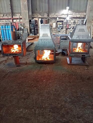 hava dreli: Metal odun sobası/kamin ocaqları - Material: qalın polad — 1