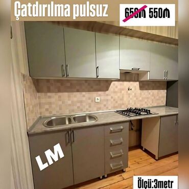 metbex naboru: Mətbəx mebellərinin sifarişlə hazırlanması✔️ 3 metr 550 azn