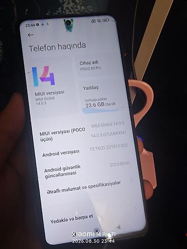 poco f5: Poco X3 Pro, 256 GB, rəng - Mavi, Zəmanət, Düyməli, Sensor — 2