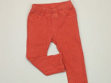 body dziewczęce 92: Trousers for kids 1.5-2 years, condition - Very good, pattern - Peas, color - Orange