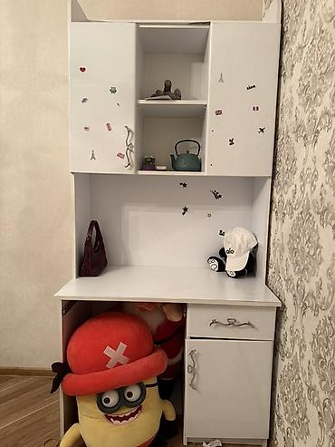 Qonaq otağı dəstləri: Mebel dəsti - Künc divan: yumşaq parça üzlü, bej rəngdə, dekorativ — 1