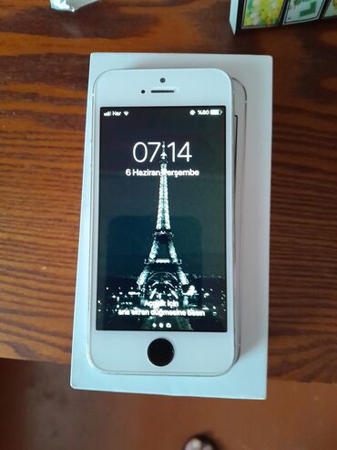 iphone 5s platası: IPhone 5s, < 16 ГБ, Белый, Отпечаток пальца