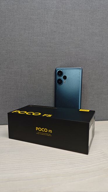 купить игровой телефон: Poco F5, Б/у, 256 ГБ, цвет - Голубой, 1 SIM, 2 SIM, eSIM