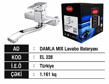 su nasosı: G.M.S. DAMLA MIX Lavabo Batarayası - Model/kod: EL 228 - Mənşə — 1