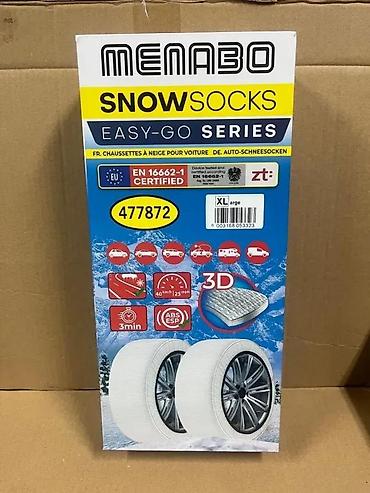 Auto oprema: Menabo Snow Socks – tekstilne navlake za gume (par), veličina XL - — 3