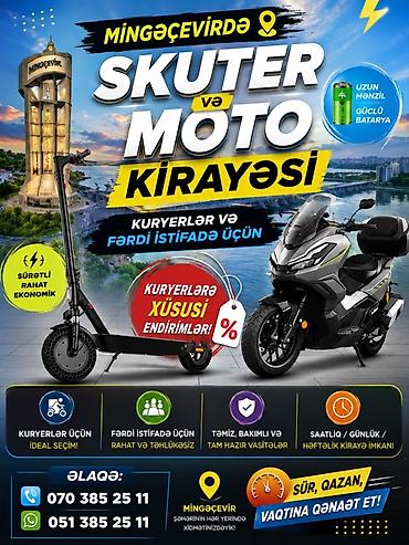 seyyar teker temiri sumqayit: Mingəçevir şəhərində skuter və moto kirayəsi - Kuryerlər və fərdi — 1