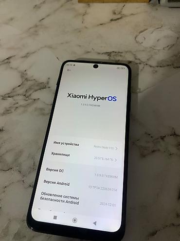 Уюлдук телефондор жана аксессуарлар: Redmi, Redmi Note 11S, Колдонулган, 64 ГБ, түсү - Кара, 2 SIM — 1