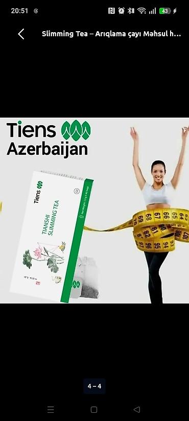 çaylar: Tiens Tianshi Slimming Tea – bitki tərkibli arıqlama çayı Arıqlama; — 1