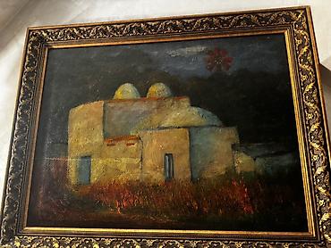 Картины и портреты: Çərçivəli dekorativ rəsm əsəri təqdim olunur. Kompozisiyada gecə — 2