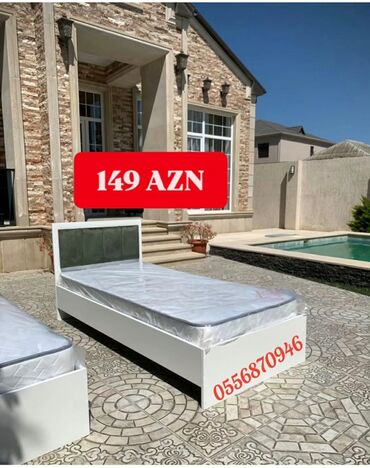 Çarpayılar: Yeni, Təknəfərlik çarpayı, Bazasız, Matras ilə, Siyirməsiz, Azərbaycan — 9