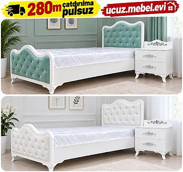Mebel dəsti – klassik üslubda tək nəfərlik çarpayı və tumba