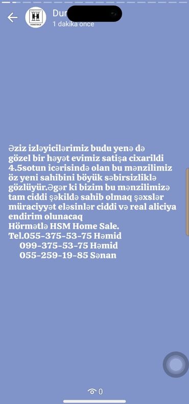 mingecevirde ev alqi satqisi: 5 otaqlı, 170 kv. m