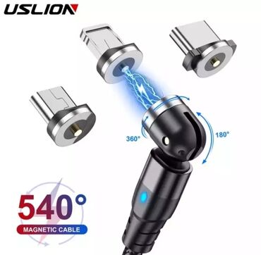 24 oglasa | lalafo.rs: USLION 540 stepeni rotirajući magnetni kabl Micro USB tip C