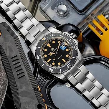 Ručni satovi: ADDIESDIVE AD2054 - 41mm - Crna - Rolex Submariner Homage ADDIESDIVE — 5