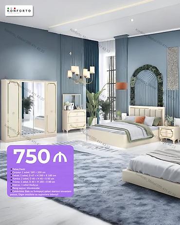 Yataq Dəsti – Elegant krem rəngli dizayn Komplektə daxildir: -