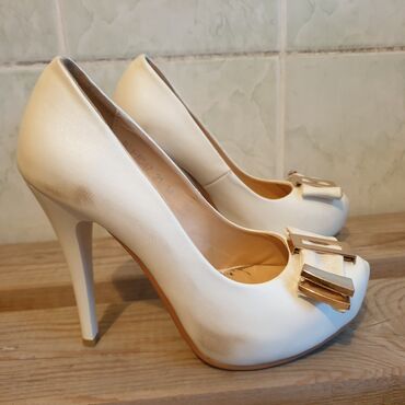 белые туфли для свадьбы: Туфли 34, цвет - Белый