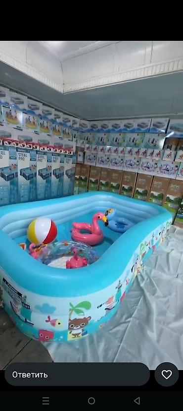 Бассейны: Каркасный прямоугольный бассейн Intex - Размеры: 300 × 200 × 75 см - — 18
